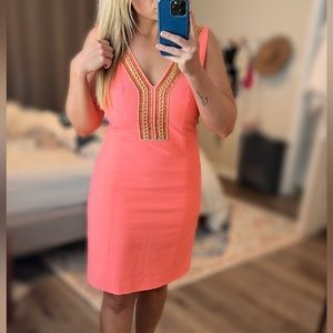Lilly Pulitzer Eliot Shift Dress on coral